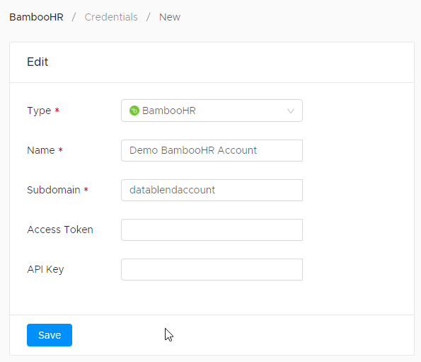 BambooHR Credentials